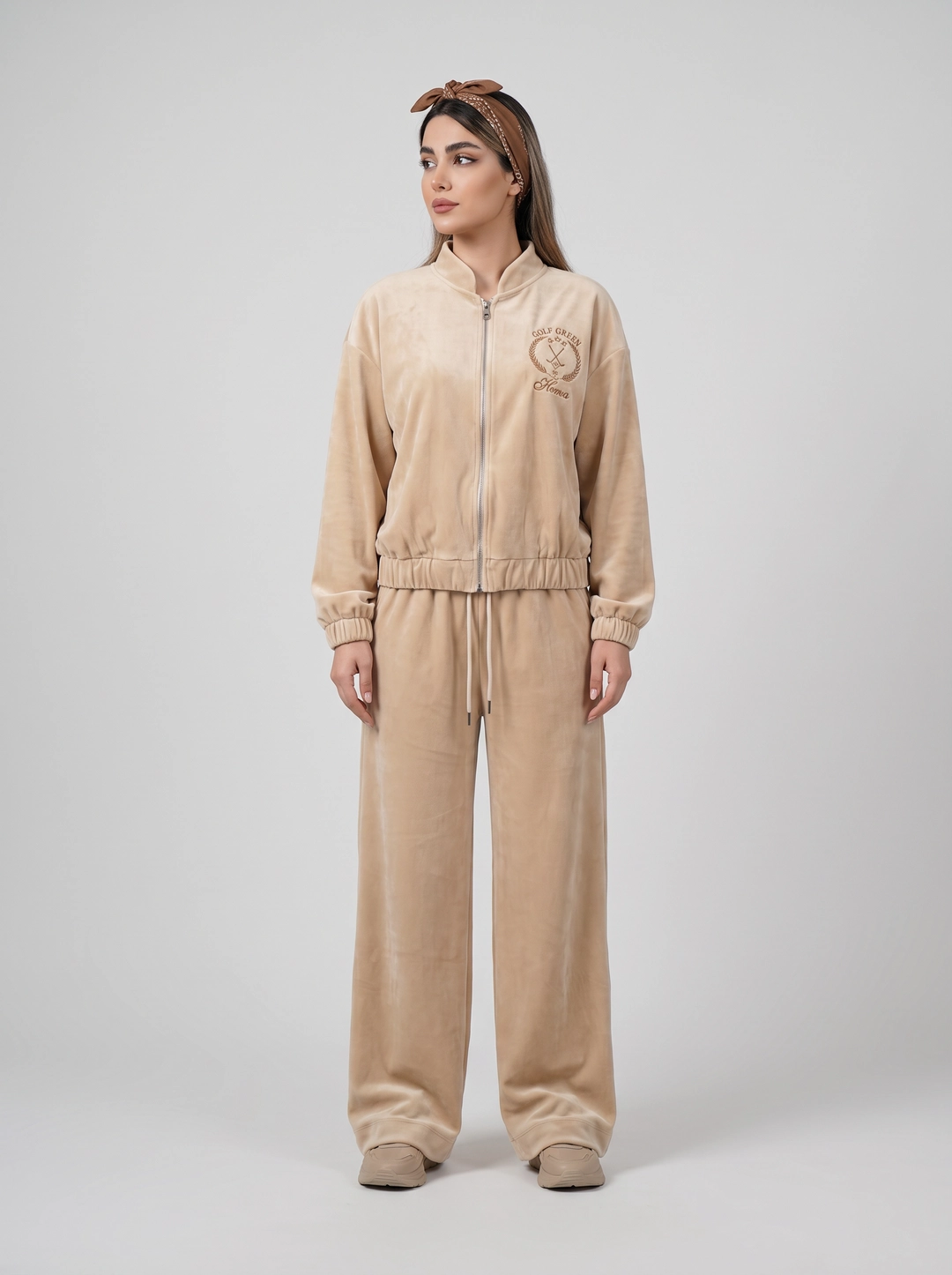 سویشرت و شلوار گلدوزی زنانه 11198